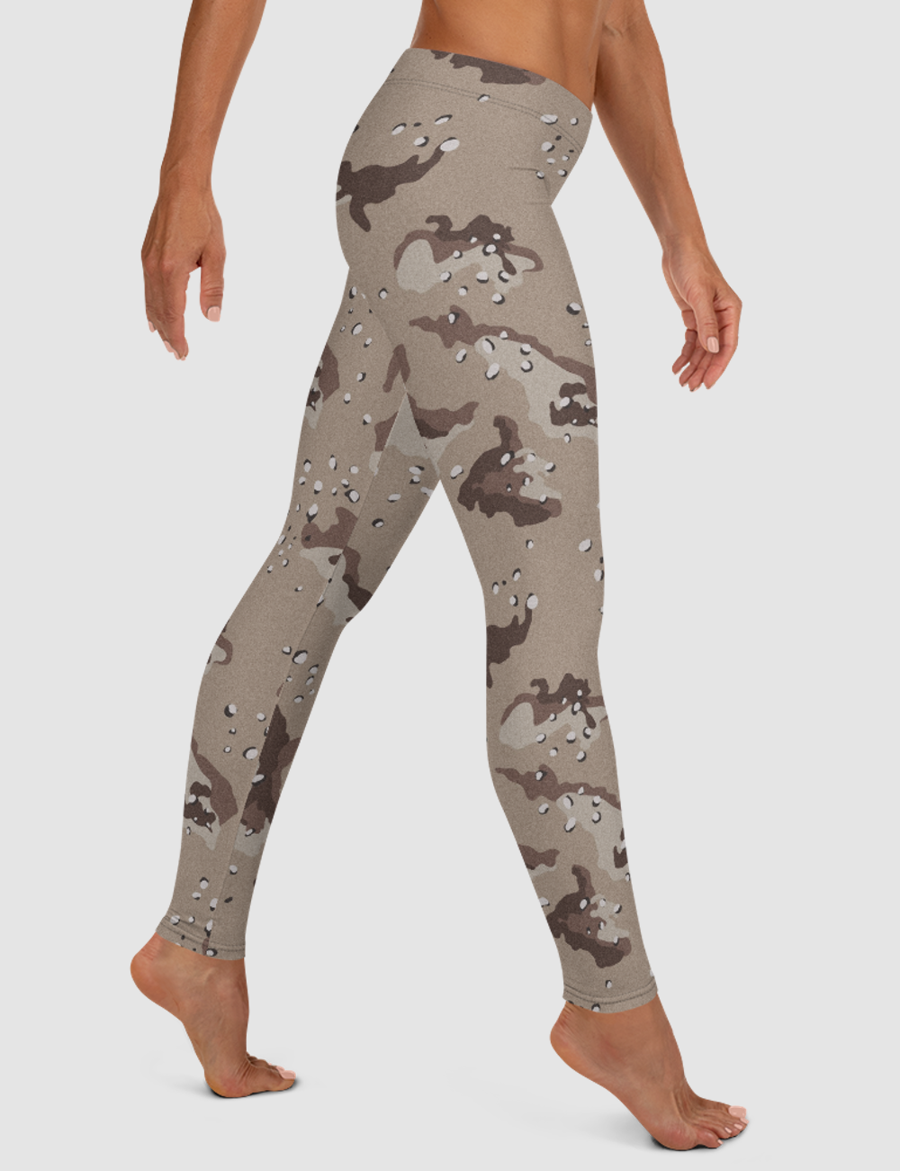 Classic Desert Storm Camouflage Print | Women's Standard Yoga Leggings OniTakai