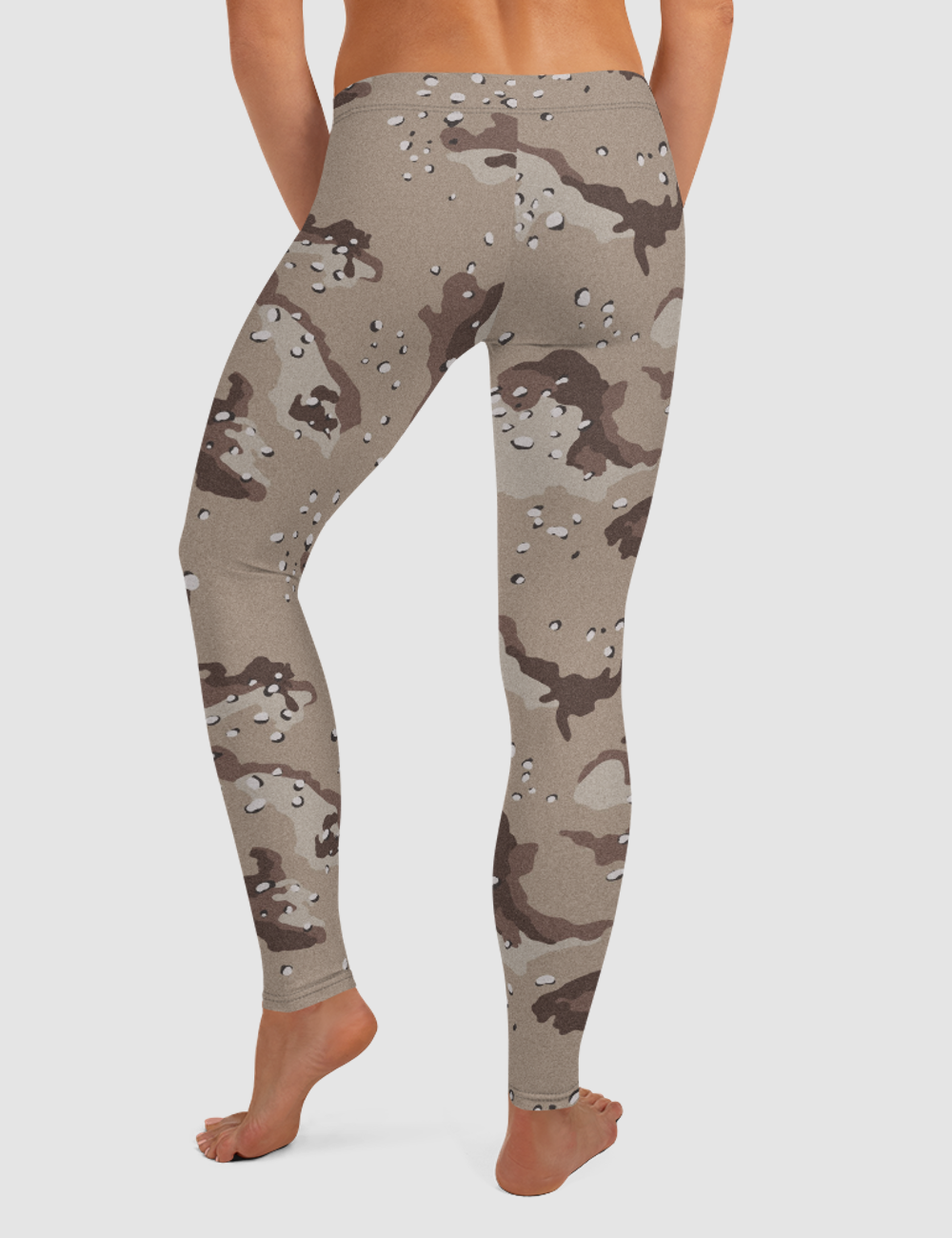 Classic Desert Storm Camouflage Print | Women's Standard Yoga Leggings OniTakai
