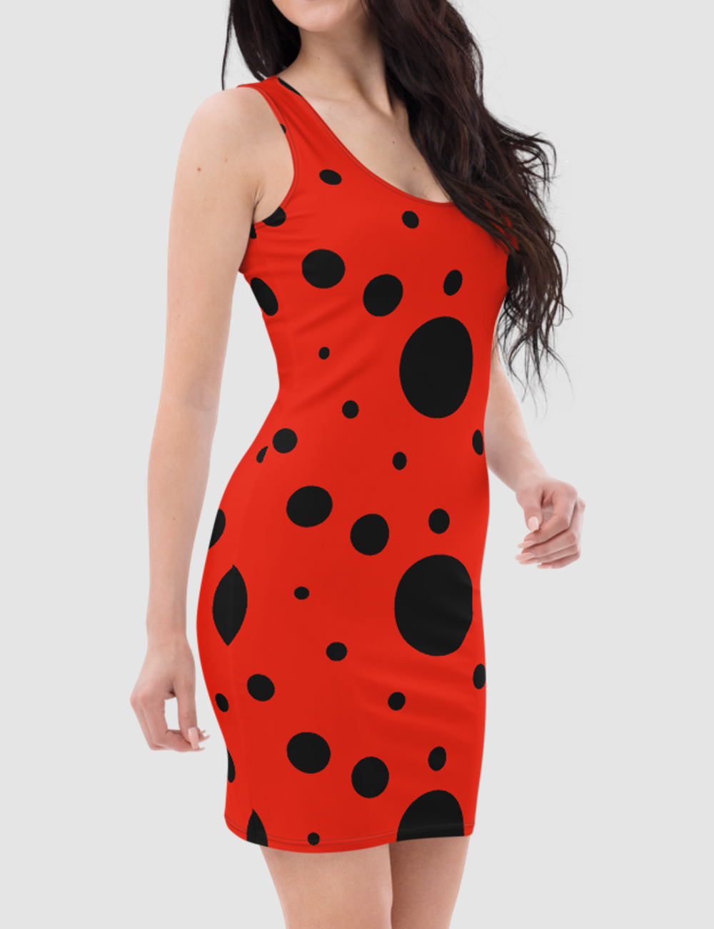 Classic Ladybug | Women's Sleeveless Fitted Sublimated Dress OniTakai