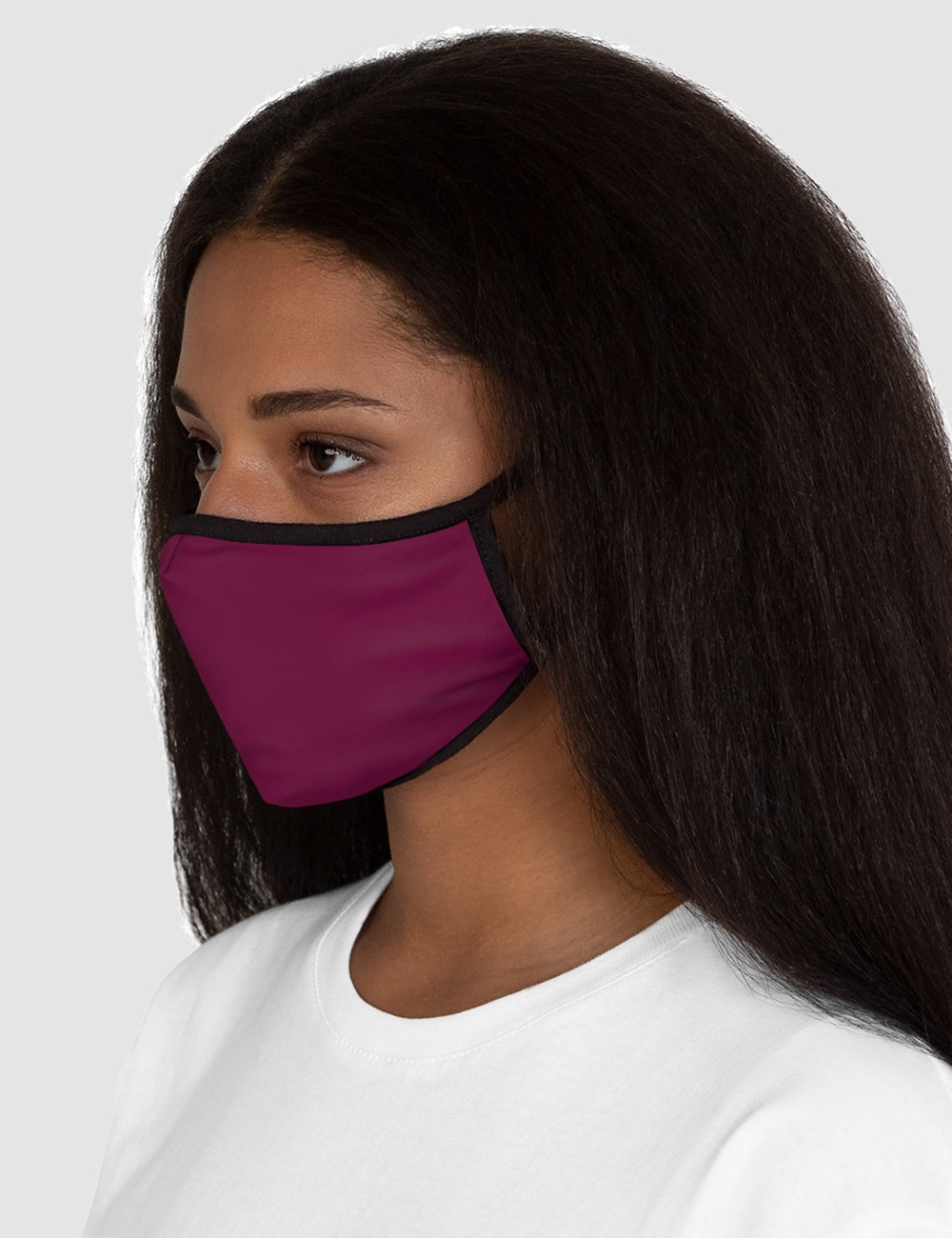 Classic Maroon Fitted Double Layered Polyester Face Mask OniTakai