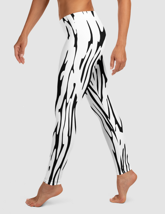 Classic Striped Zebra | Women's Standard Yoga Leggings OniTakai