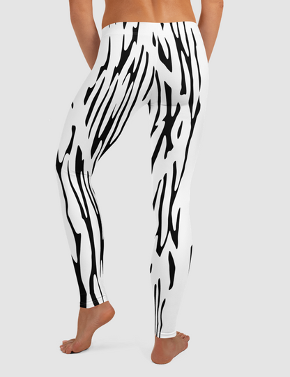 Classic Striped Zebra | Women's Standard Yoga Leggings OniTakai