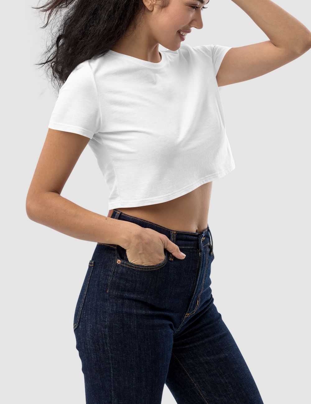 Classic White | Women's Crop Top T-Shirt OniTakai