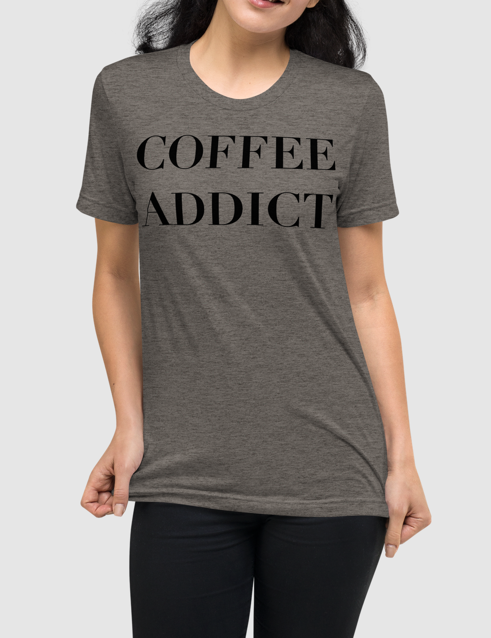 Coffee Addict (Chic) Tri-Blend T-Shirt OniTakai