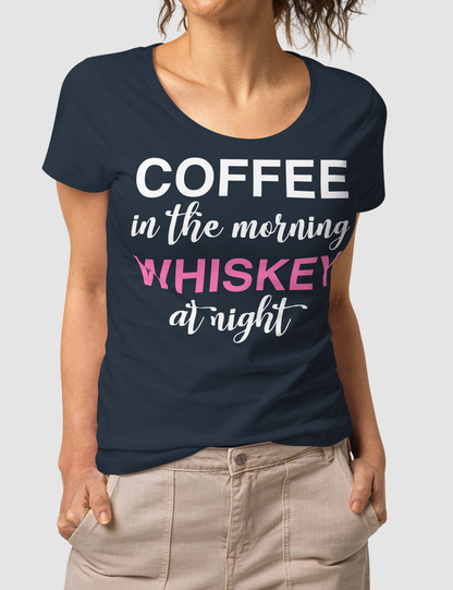Coffee And Whiskey | Women's Organic Round Neck T-Shirt OniTakai