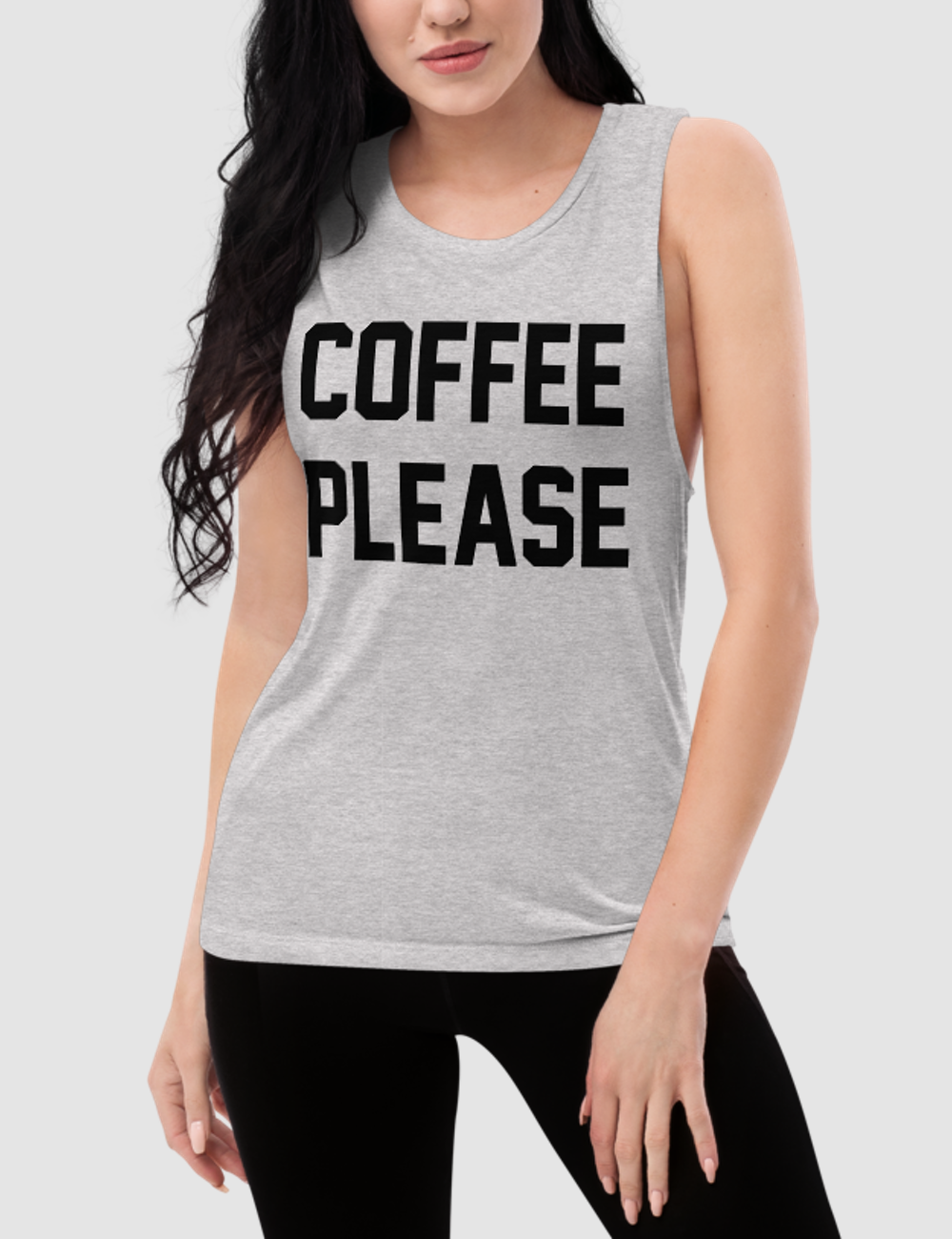 Coffee Please | Women's Muscle Tank Top OniTakai