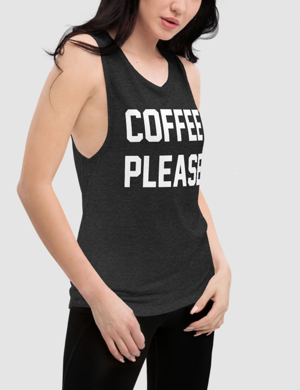 Coffee Please | Women's Muscle Tank Top OniTakai