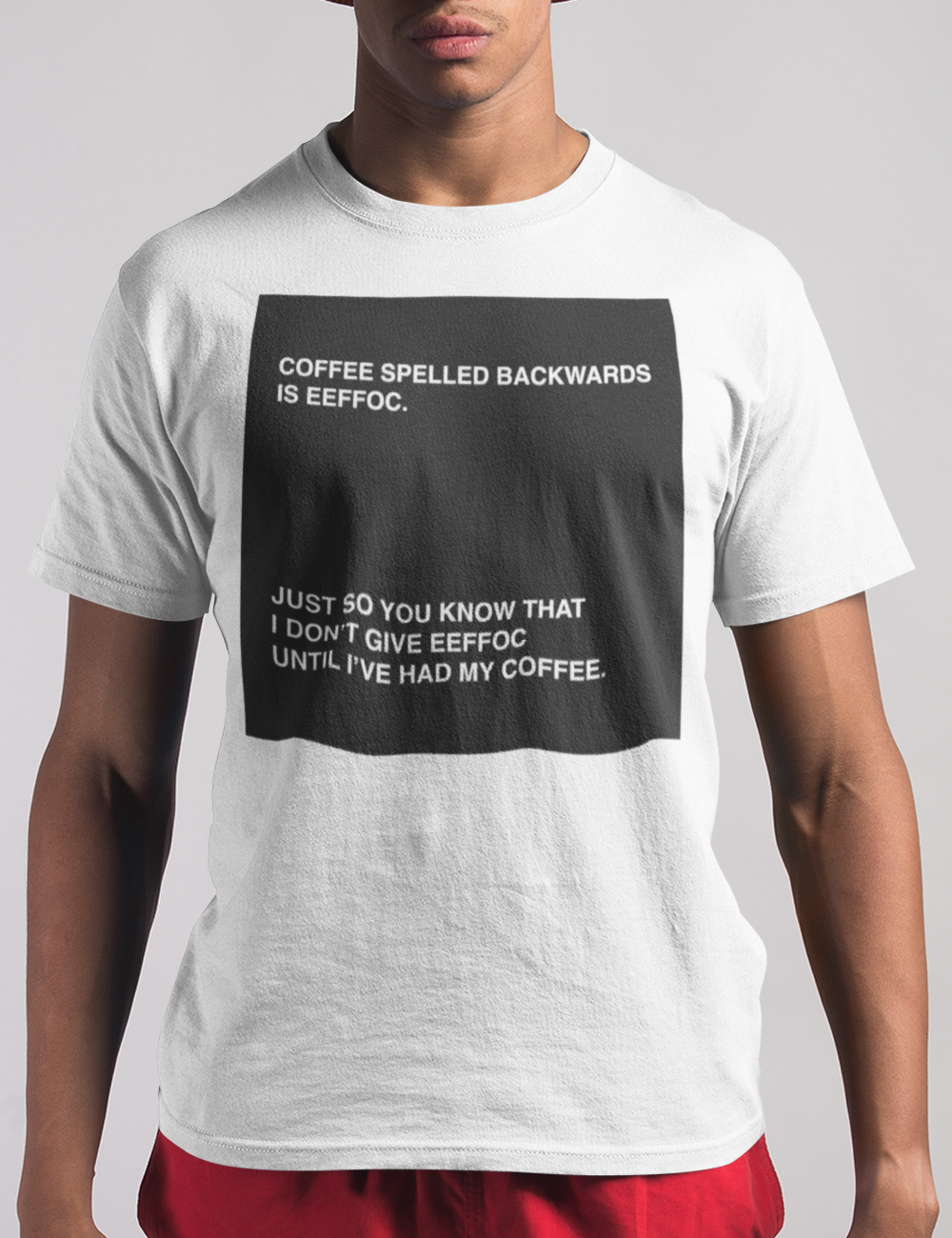 Coffee Spelled Backwards | T-Shirt OniTakai