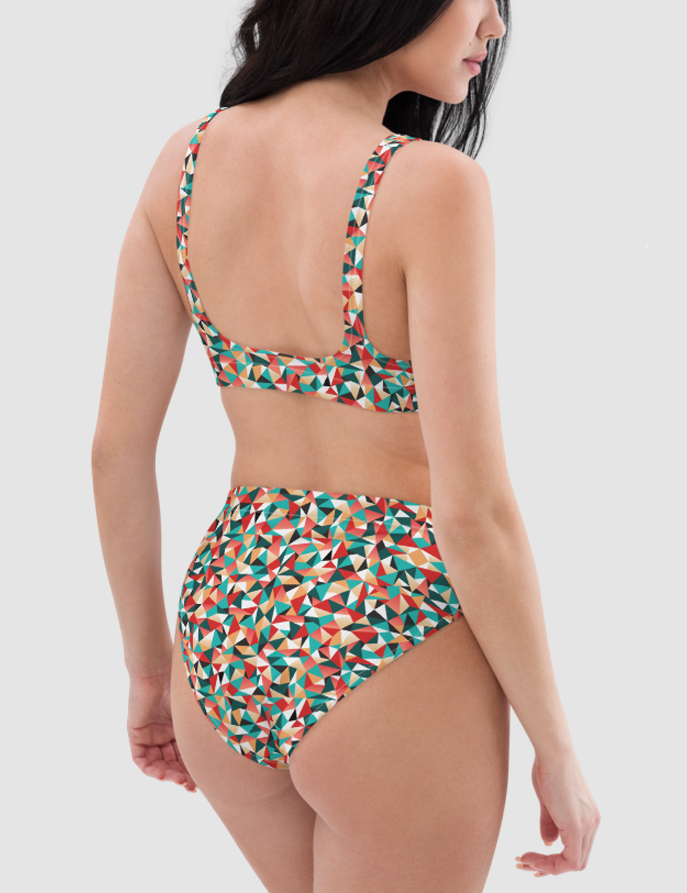 Colorful Kaleidoscope | Women's Essential High-Waisted Bikini OniTakai