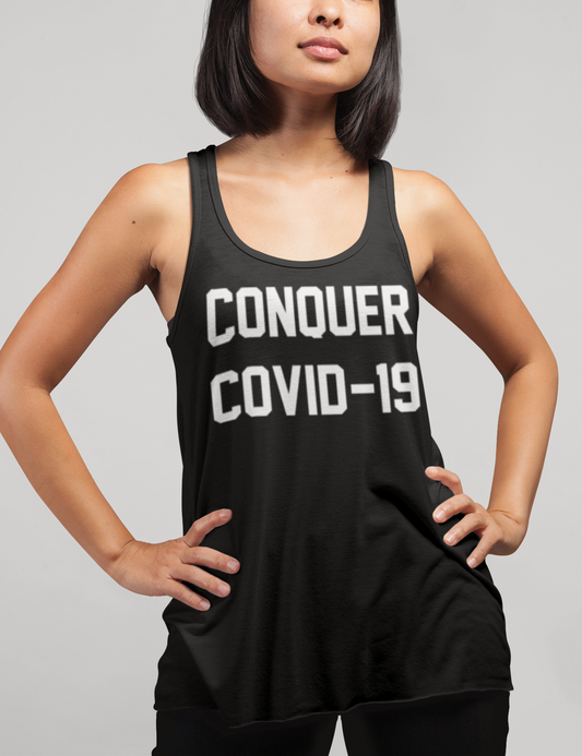 Conquer Covid-19 | Women's Cut Racerback Tank Top OniTakai