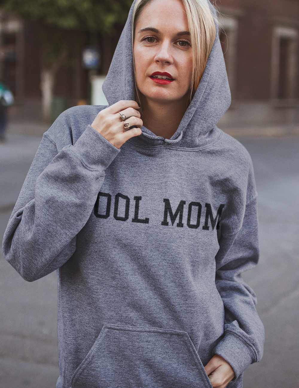 Cool Mom Classic Heather Grey Hoodie OniTakai