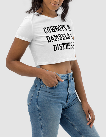 Cowboys & Damsels In Distress | Women's Crop Top T-Shirt OniTakai