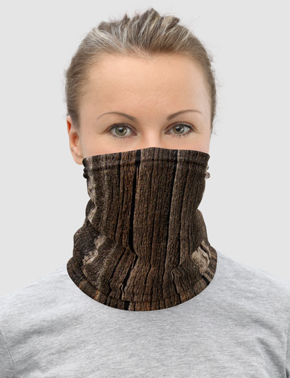 Cracked Brown Wood Texture | Neck Gaiter Face Mask OniTakai