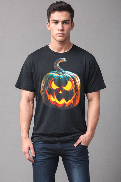 Crazy Jack-O'-Lantern Creepy Pumpkin Head Men's Classic T-Shirt OniTakai