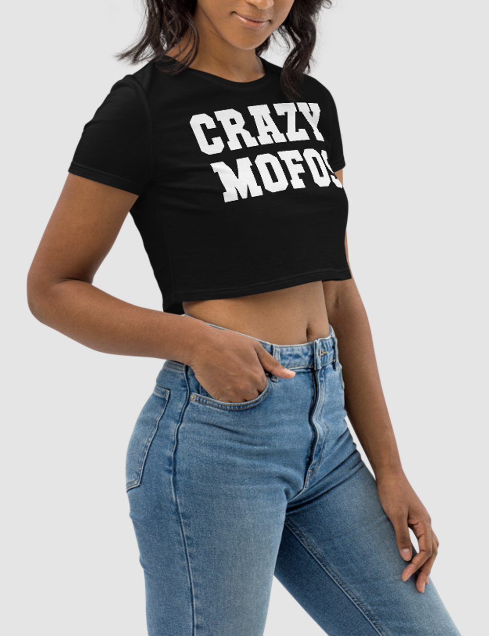 Crazy Mofos | Women's Crop Top T-Shirt OniTakai