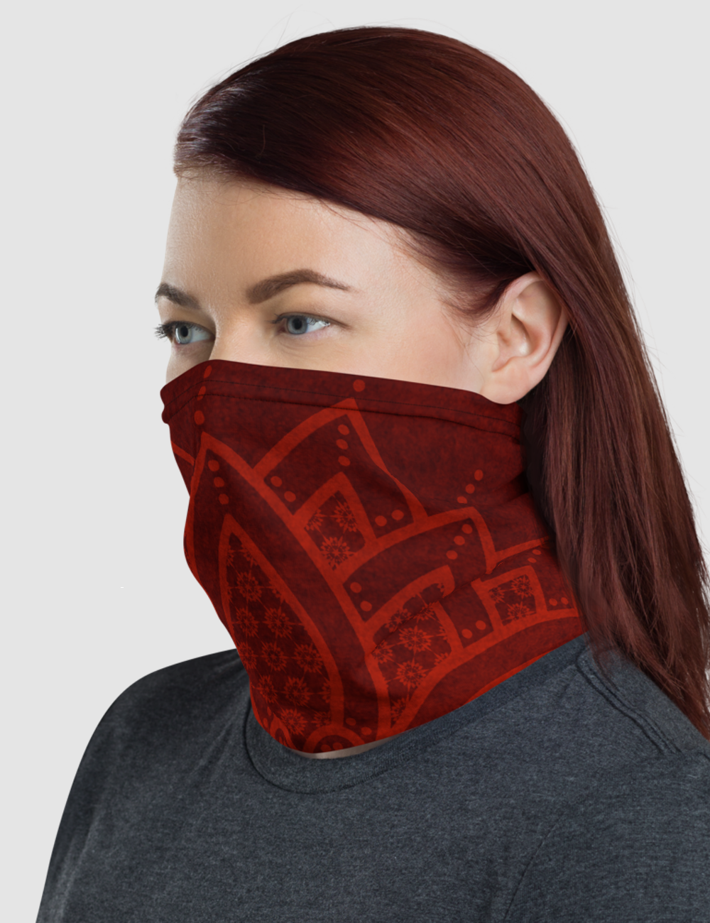 Crimson Mandala | Neck Gaiter Face Mask OniTakai