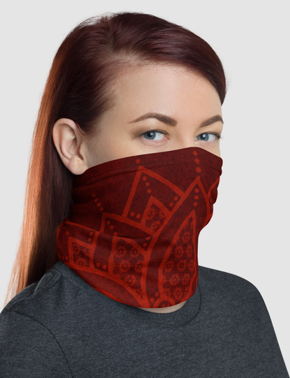 Crimson Mandala | Neck Gaiter Face Mask OniTakai