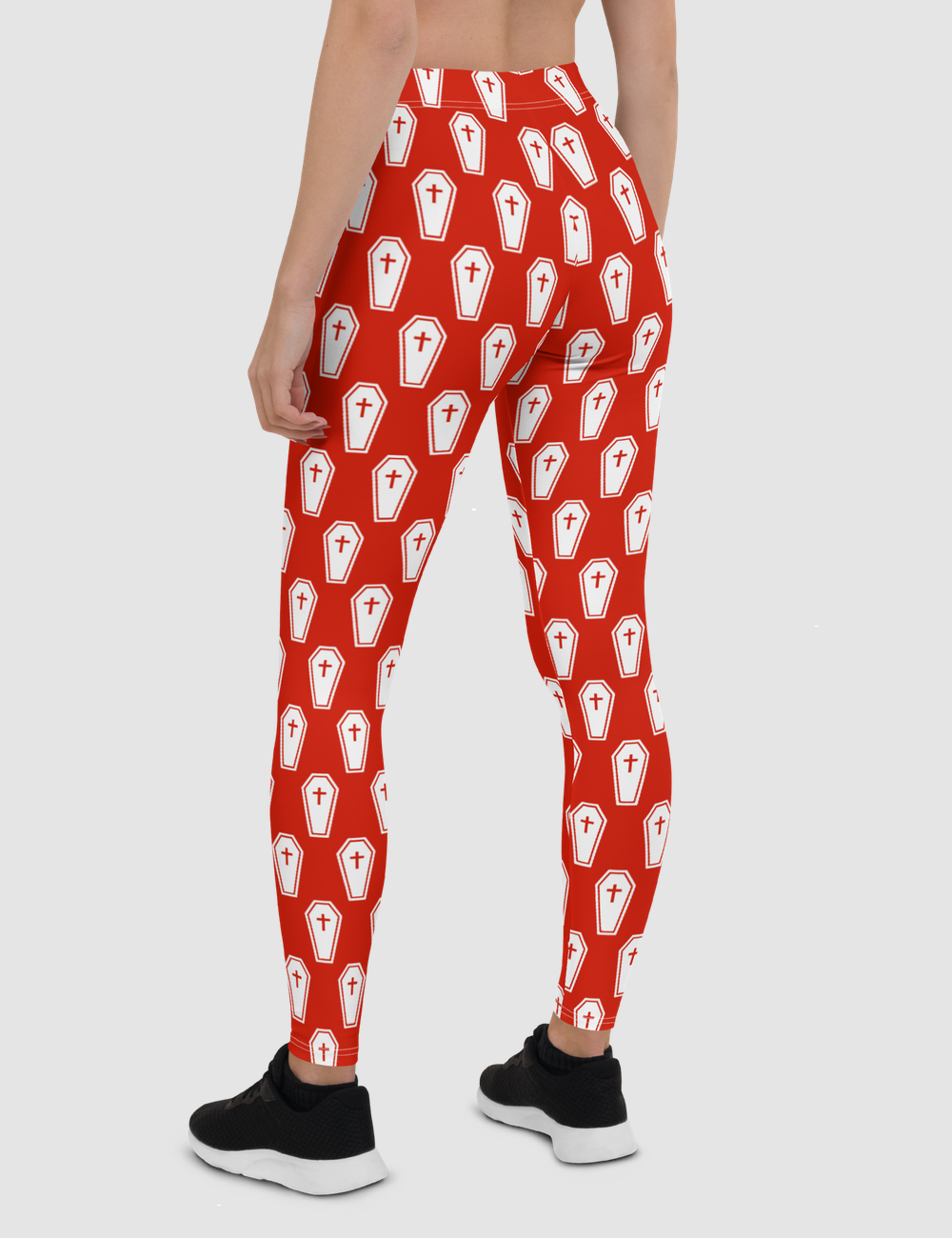 Crimson White Coffins | Women's Standard Yoga Leggings OniTakai