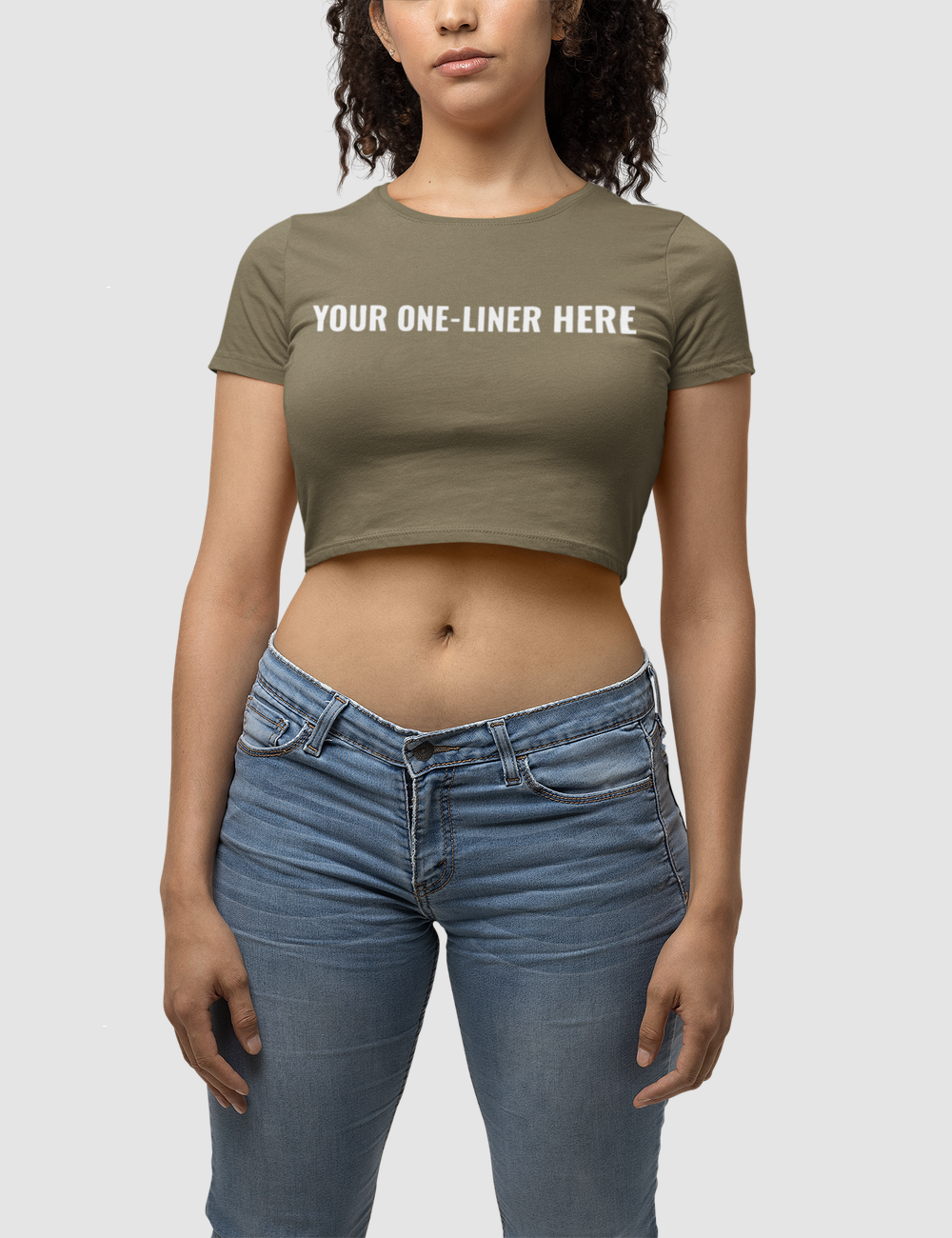 Customizable One-Liner Women's Crop T-Shirt OniTakai