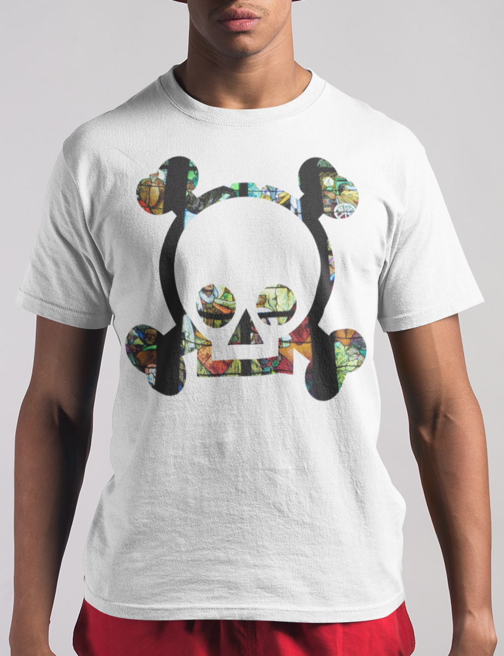 Cute Stained Glass Skull | T-Shirt OniTakai