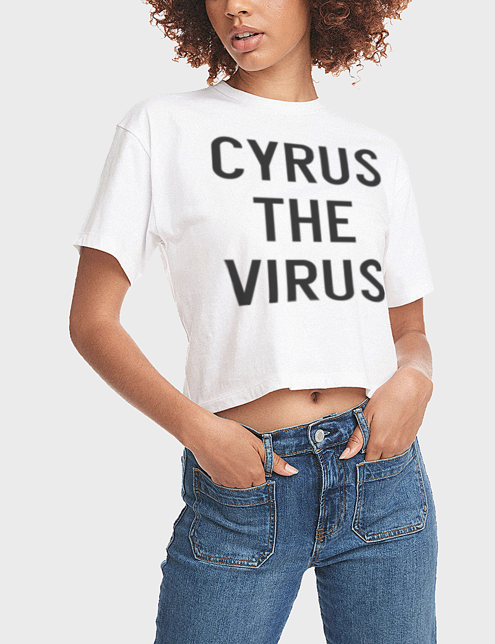 Cyrus The Virus | Women's Relaxed Crop Top T-Shirt OniTakai
