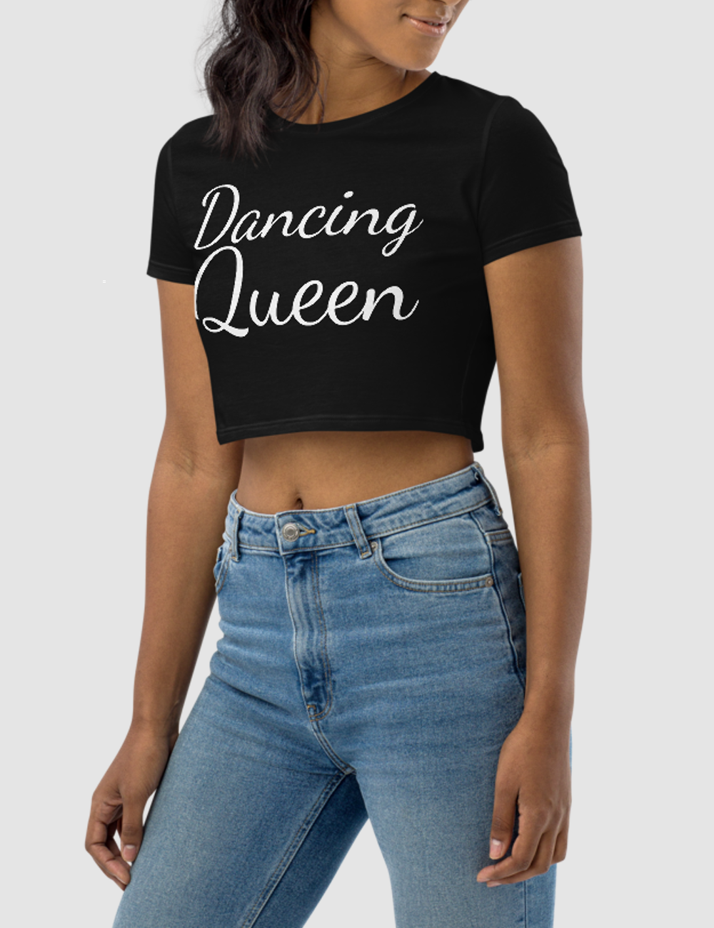 Dancing Queen Women's Fitted Crop Top T-Shirt OniTakai