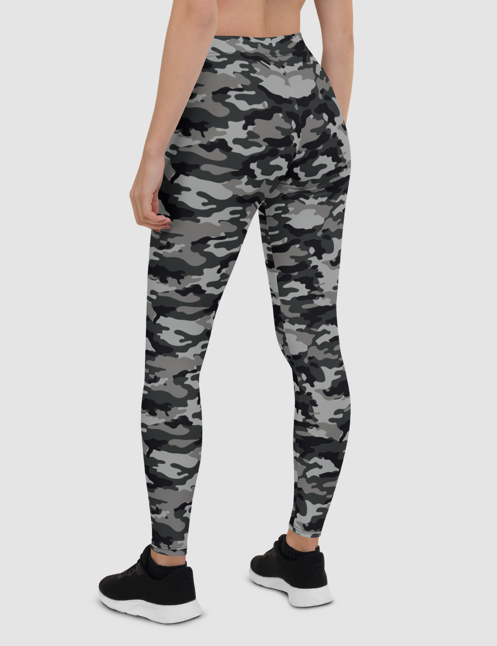 Dark Avalanche Military Camouflage Print | Women's Standard Yoga Leggings OniTakai