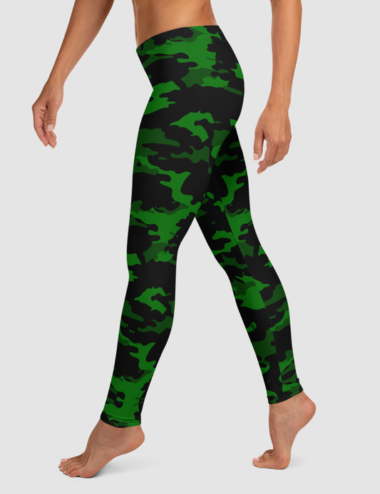 Dark Green Camouflage | Women's Standard Yoga Leggings OniTakai