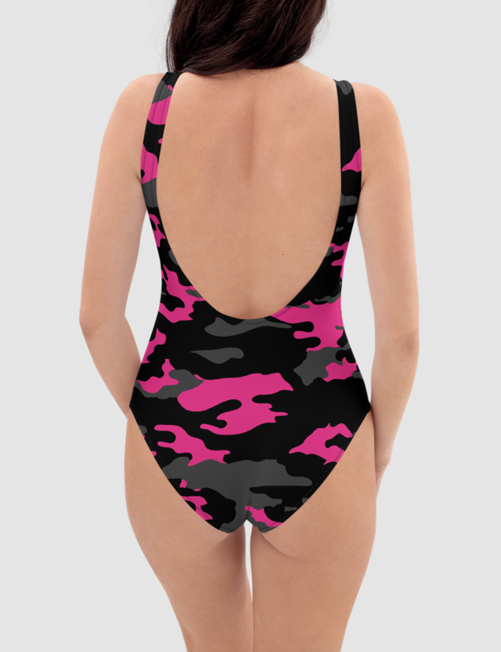 Dark Pink Camouflage | Women's One-Piece Swimsuit OniTakai