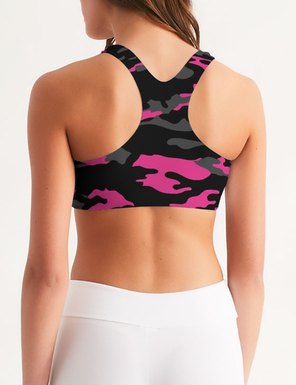 Dark Pink Camouflage | Women's Standard Sports Bra OniTakai
