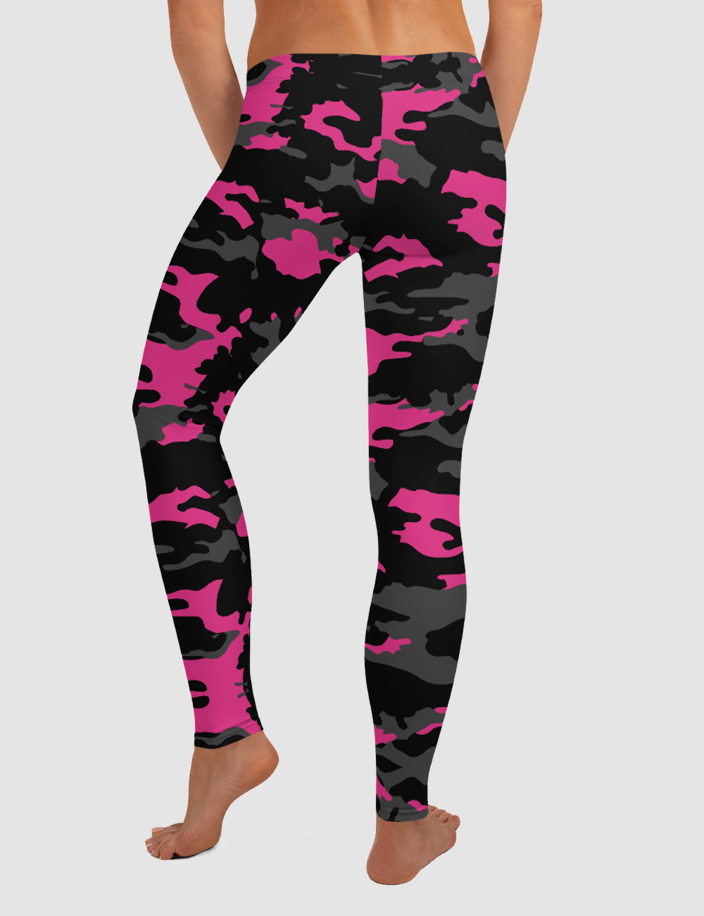 Dark Pink Camouflage Women's Standard Yoga Leggings OniTakai