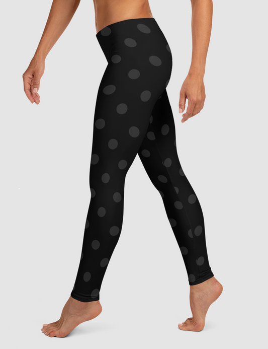 Dark Polka Dot | Women's Standard Yoga Leggings OniTakai