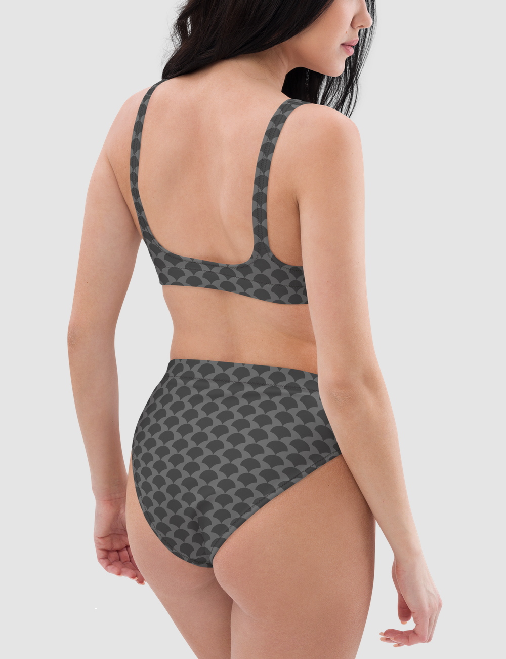 Dark Scales | Women's Essential High-Waisted Bikini OniTakai