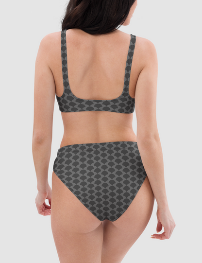 Dark Scales | Women's Essential High-Waisted Bikini OniTakai