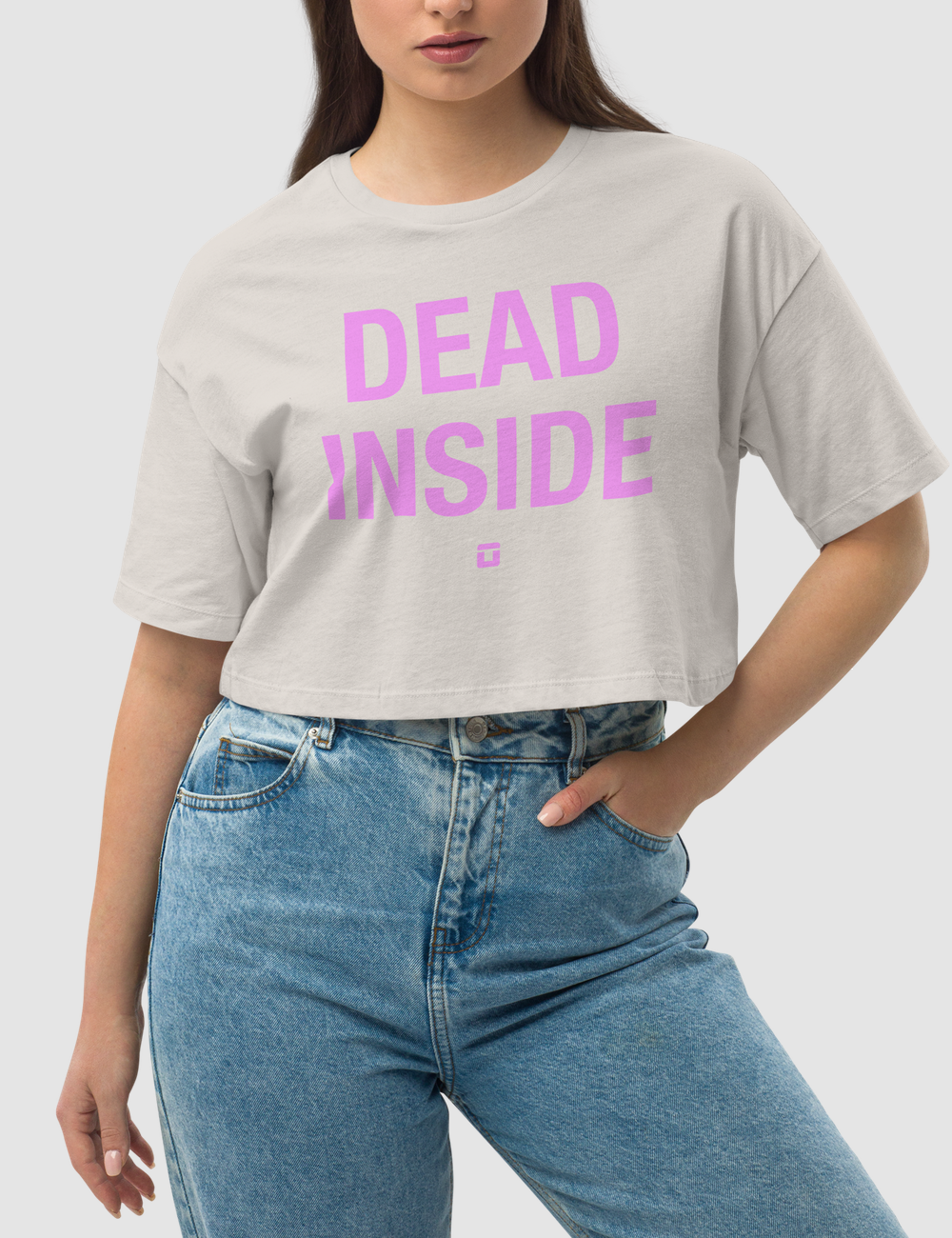 Dead Inside | Women's Loose Fit Crop Top T-Shirt OniTakai