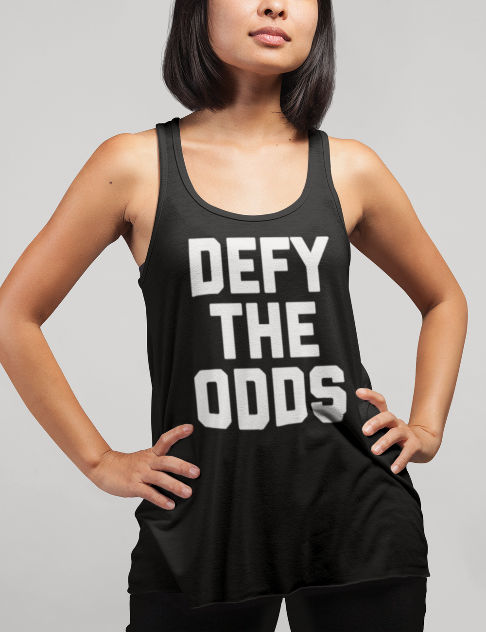 Defy The Odds | Women's Cut Racerback Tank Top OniTakai