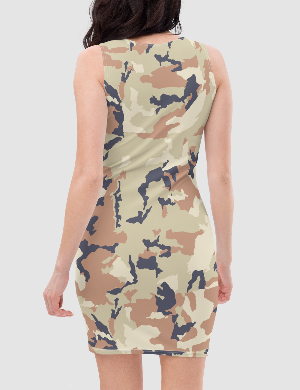 Desert Camo | Women's Sleeveless Fitted Sublimated Dress OniTakai