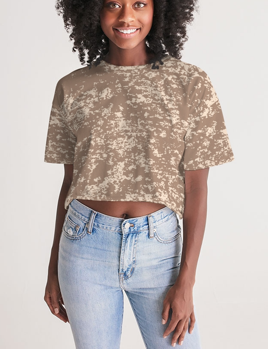 Desert Storm | Women's Oversized Crop Top T-Shirt OniTakai