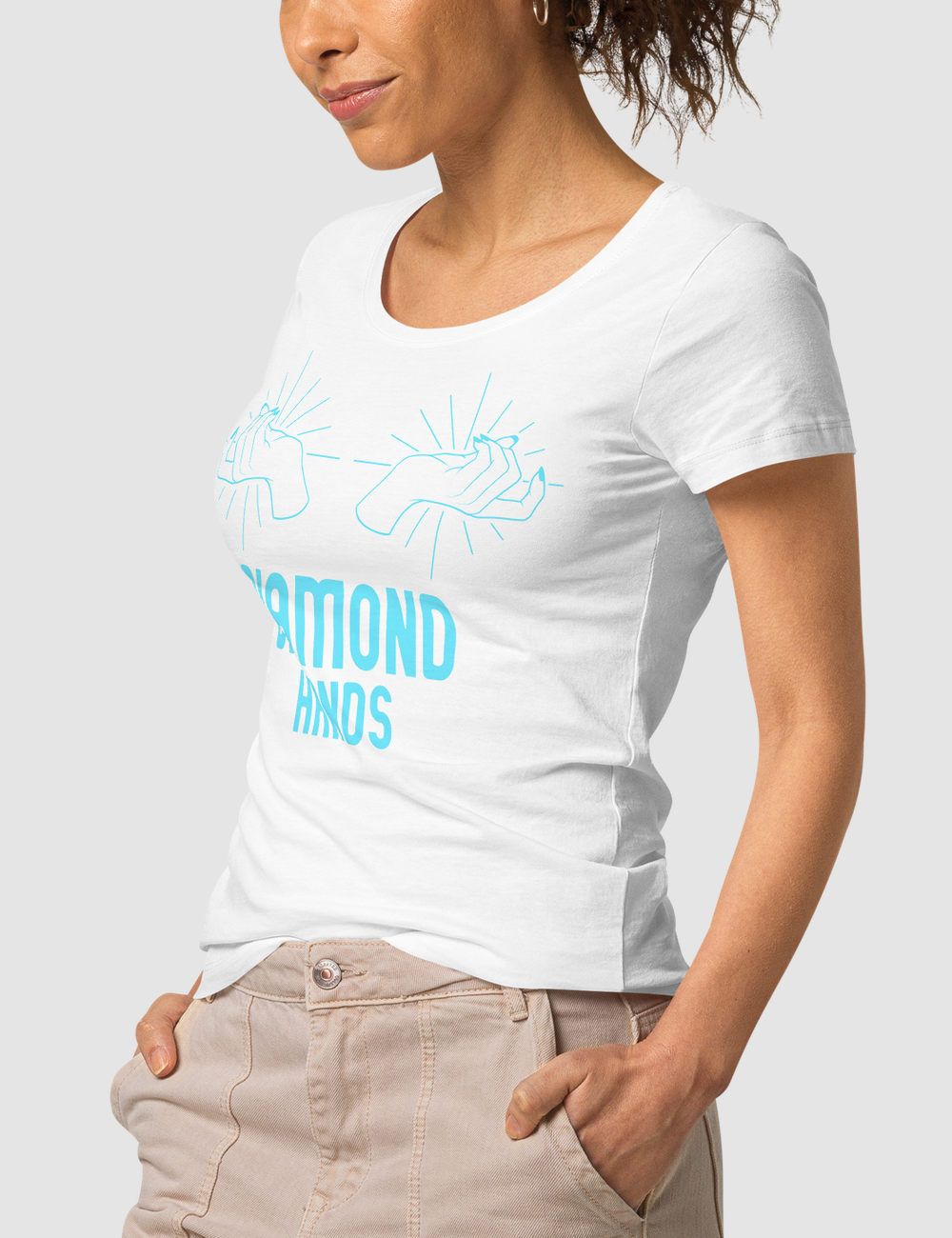 Diamond Hands | Women's Organic Round Neck T-Shirt OniTakai