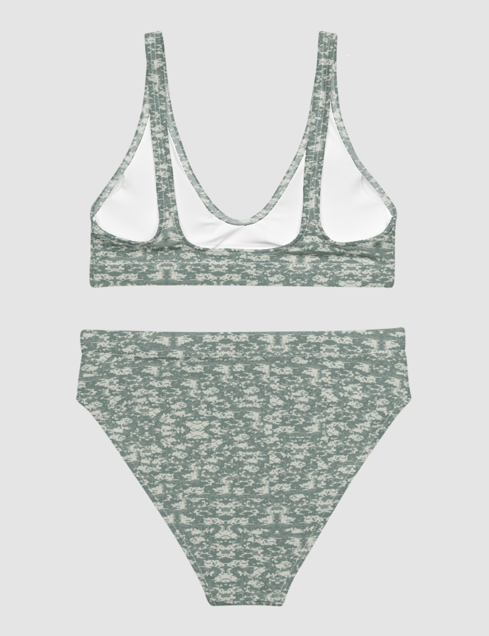 Digital Military Camouflage Print | Women's Essential High-Waisted Bikini OniTakai