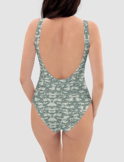 Digital Military Camouflage Print | Women's One-Piece Swimsuit OniTakai