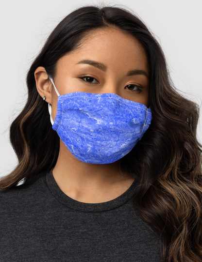 Distressed Blue Waves | Premium Double Layered Pocket Face Mask OniTakai