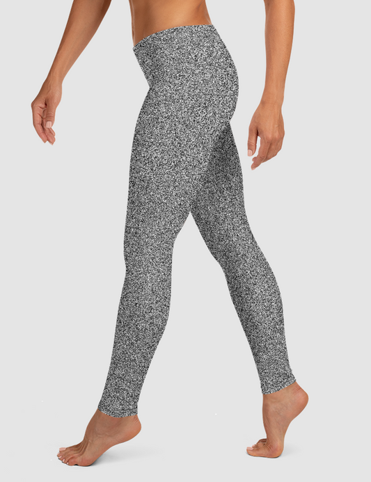 Distressed Heather Grey Print | Women's Standard Yoga Leggings OniTakai