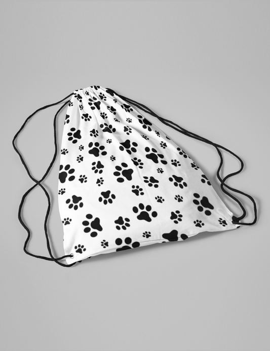 Dog Paws Print Pattern | Drawstring Bag OniTakai