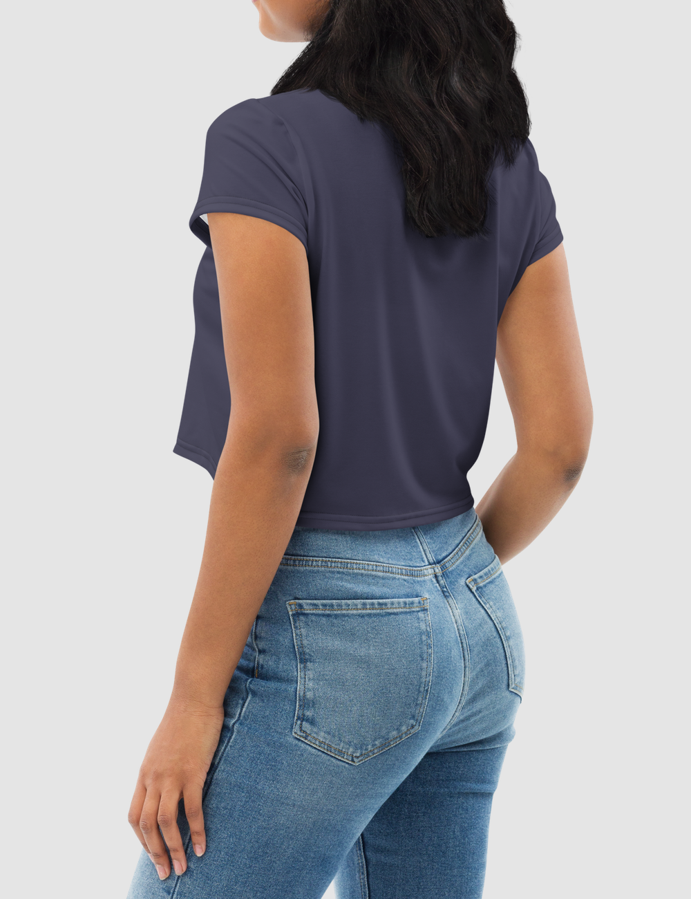 Dolmen Deep Blue | Women's Sublimated Crop Top T-Shirt OniTakai