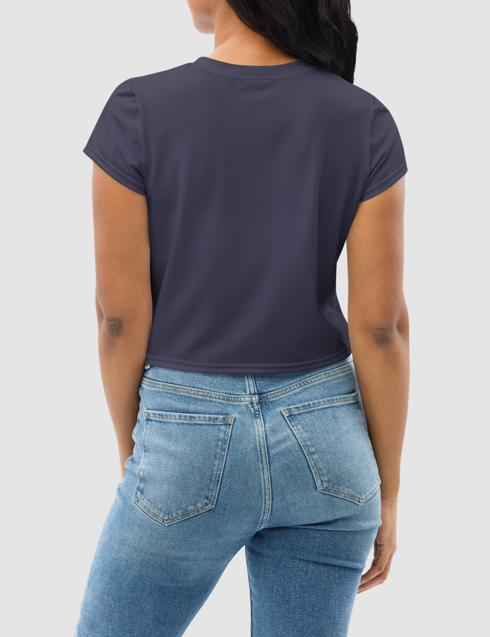 Dolmen Deep Blue | Women's Sublimated Crop Top T-Shirt OniTakai