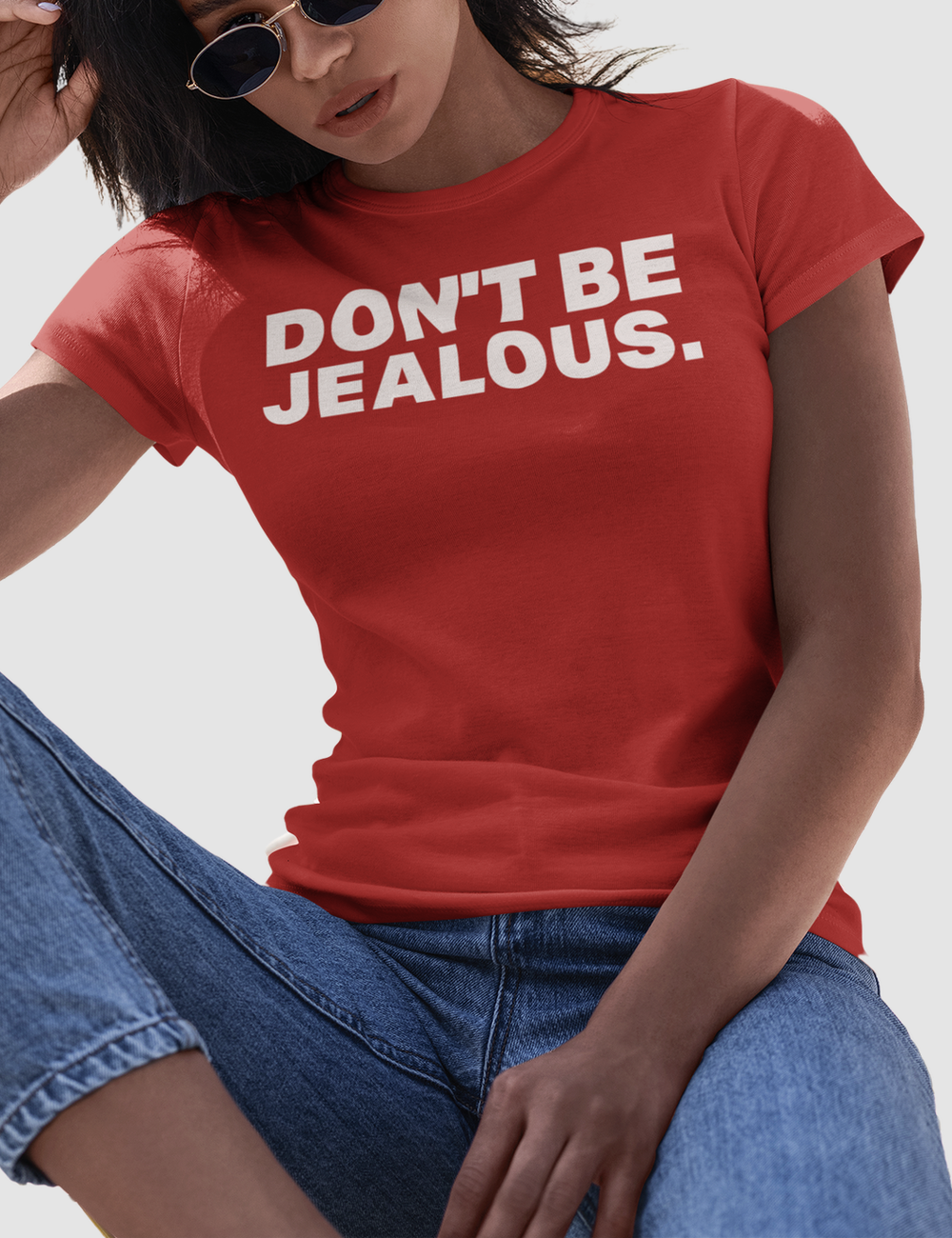 Don't Be Jealous | Women's Fitted T-Shirt OniTakai