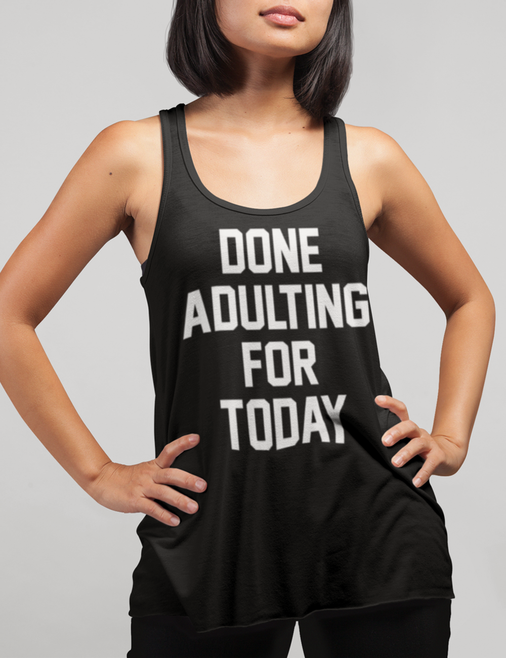 Done Adulting For Today | Women's Cut Racerback Tank Top OniTakai