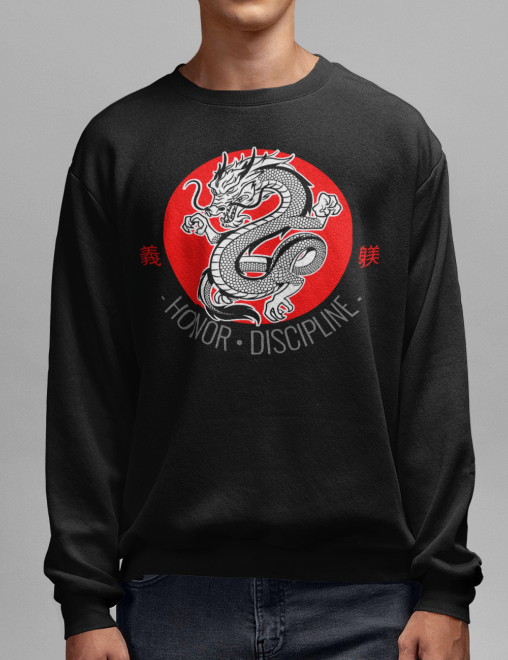 Dragon Of Honor And Discipline | Crewneck Sweatshirt OniTakai