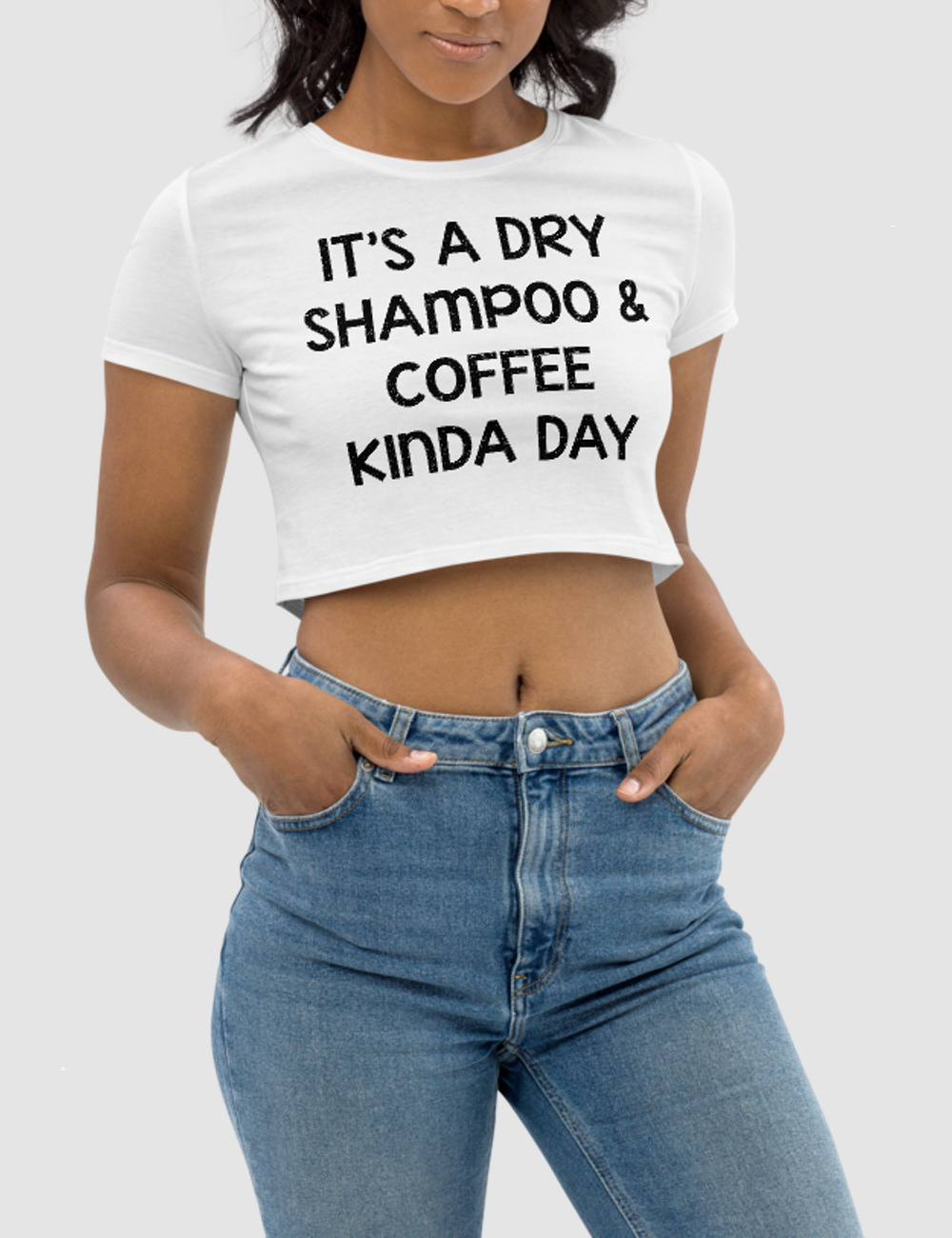 Dry Shampoo & Coffee | Women's Crop Top T-Shirt OniTakai